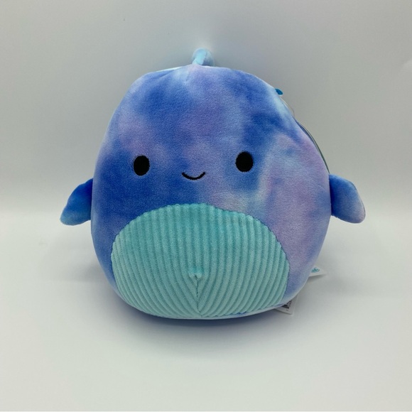Squishmallows Cyan Whale Plush Stuffed Ocean Sea Toy Blue 7 Inch Kellytoy Gifts - Picture 1 of 5